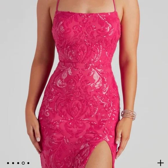 warehouse orange lace dress J Marie - Pia Lace Dress main image 1